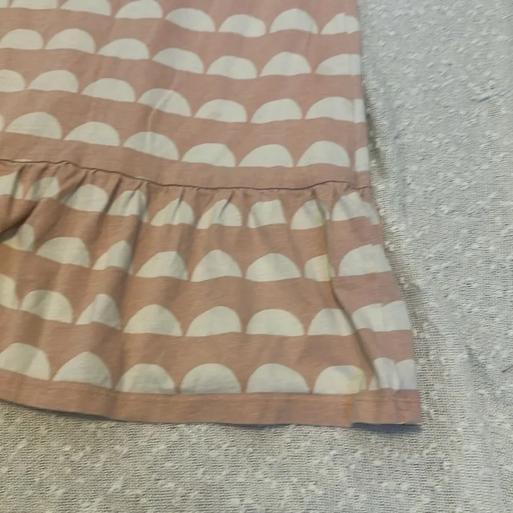 TEA Collection pink beige geo print dress girls size 8